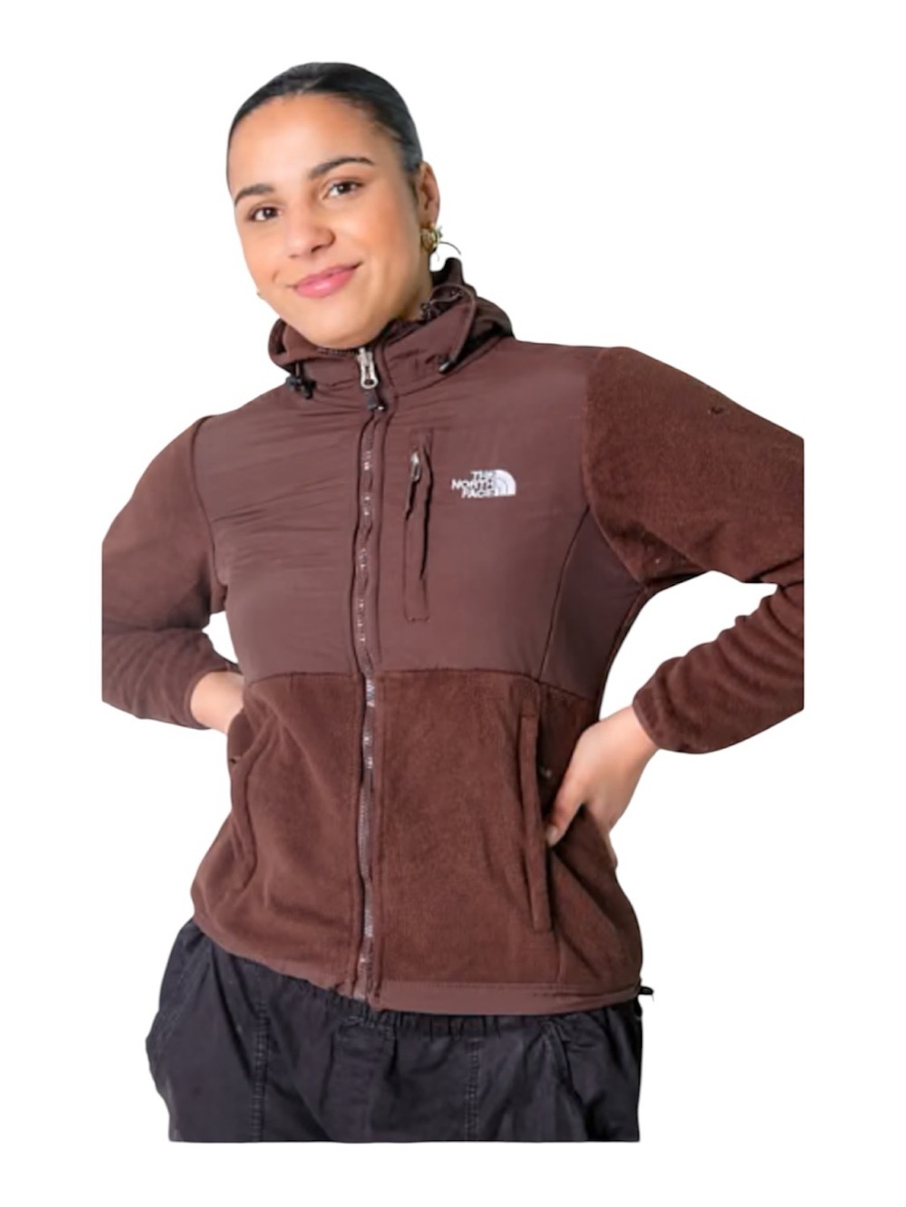 The North Face Denali Fleece Chocolate brown hoodie